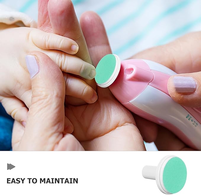 12pcs Nail File Electrical Tools Nail Trimmer Replacement Pads Nail Clipper Pads Nail Trimming Tools Infant Nail Grind Head Plastic Newborn Sharpen The
