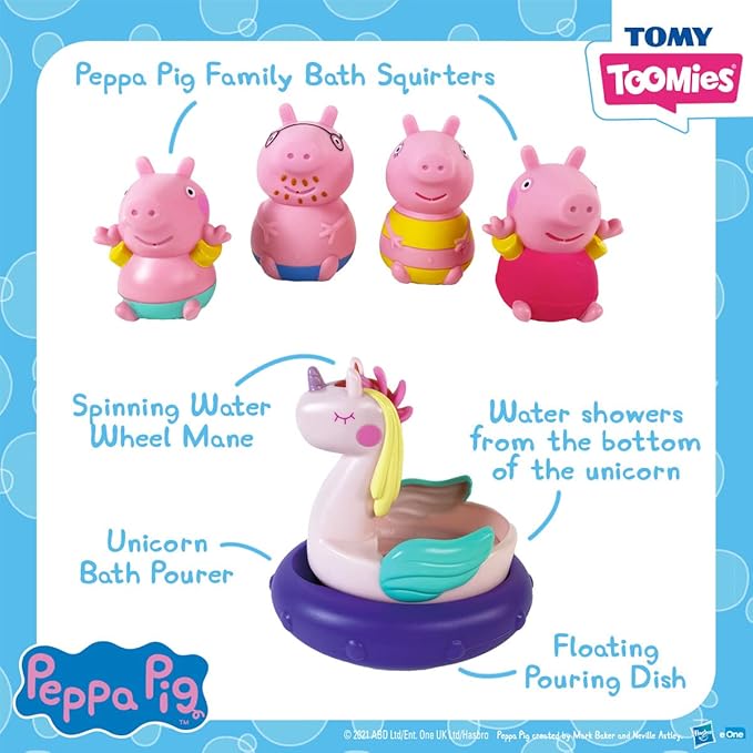 Tomy Toomies Peppa Pig Peppa’s House Bath Toy Playset – Bath Time Water Play Activity Center – Baby and Toddler Bath Toys for 18 Months and Up