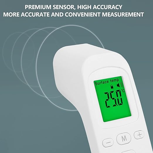 Thermometer for Adults and Baby, Forehead Digital Thermometer, Non Infrared Thermometer, Accurate Reading and High Temperature Alarm, Memory Recall