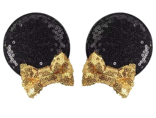 CLGIFT Baby/Toddler Minnie Ears Headband with Gold Hair Clip