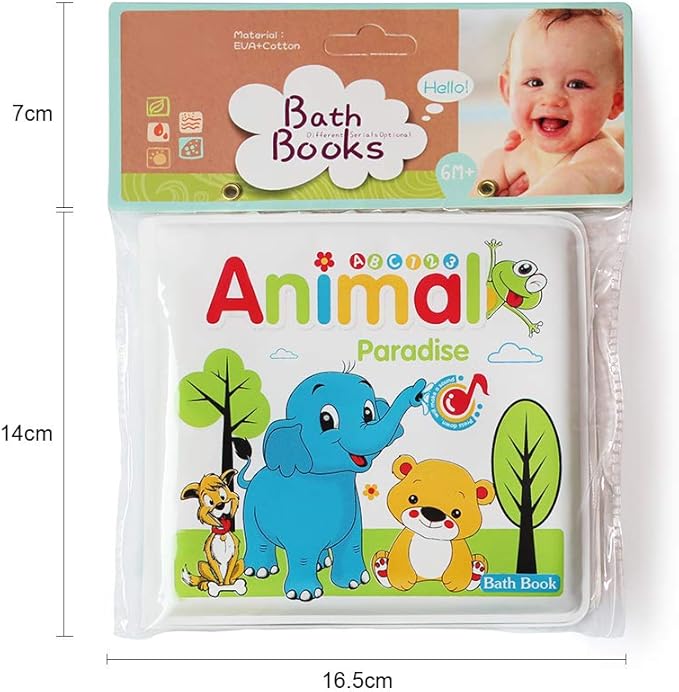 Baby Bath Books-3PCS,Bathtub Toys Floating Waterproof Educational Bath Toy Books for Toddlers-Animal Books,Count Books,Bird Books for Bath time