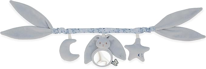 KALOO - Activity chain for baby - Ideal for stroller, bed, swaddle - Length 40 cm - Lapinoo Activity Arch for baby with rattle - Blue - From Birth - K218021