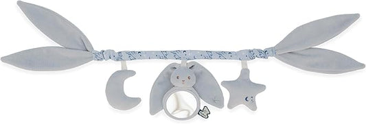 KALOO - Activity chain for baby - Ideal for stroller, bed, swaddle - Length 40 cm - Lapinoo Activity Arch for baby with rattle - Blue - From Birth - K218021