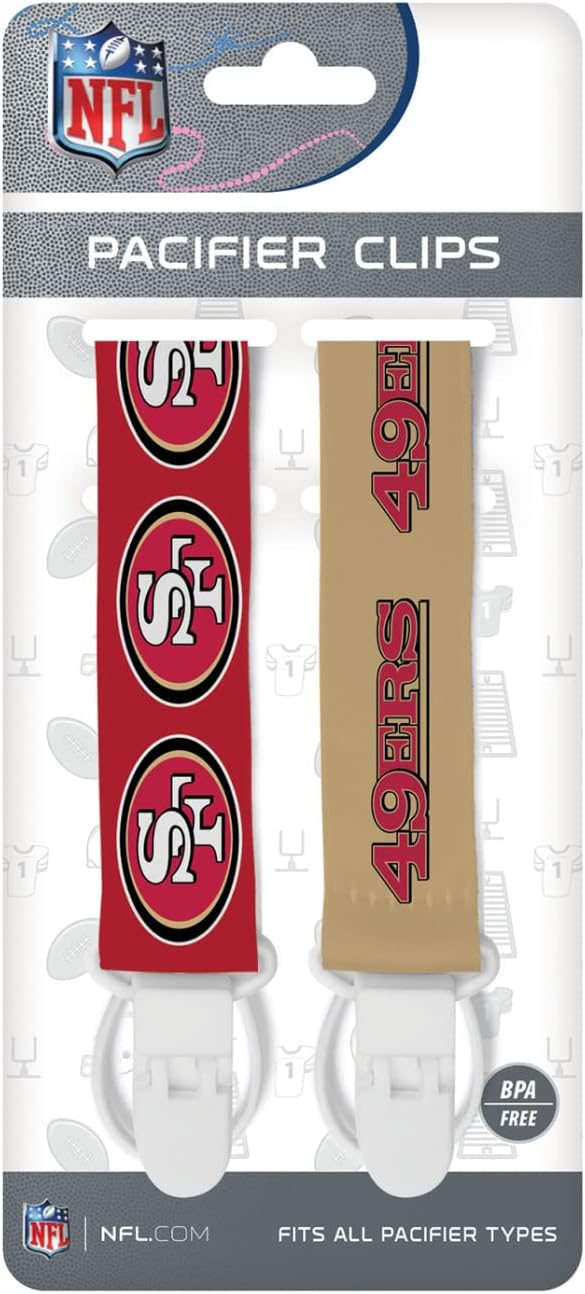 Baby Fanatic NFL Unisex-Baby 2-Pack Pacifier Clips