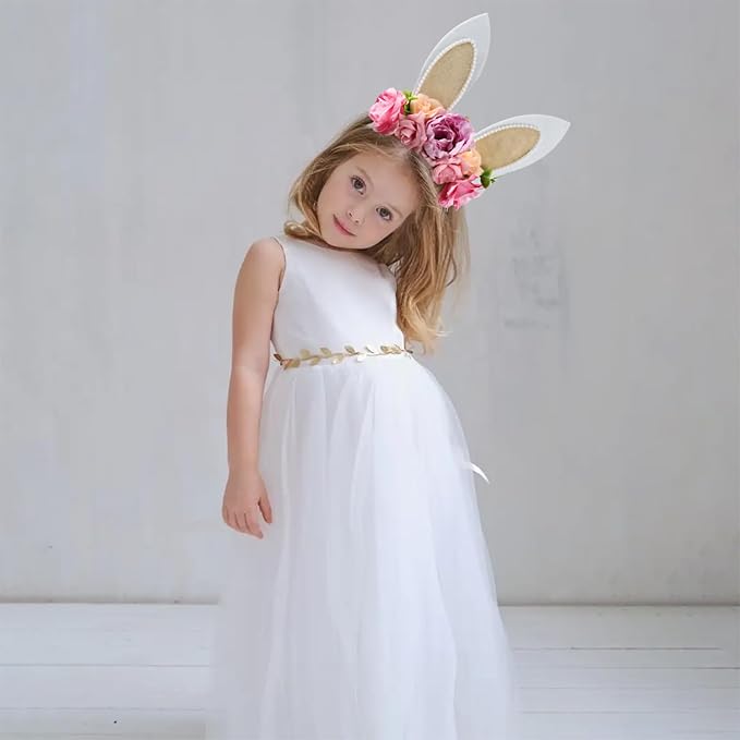 Children Easter Bunny Ears Headband Long Ear Hairband for Baby Girls Infant Toddlers Kids