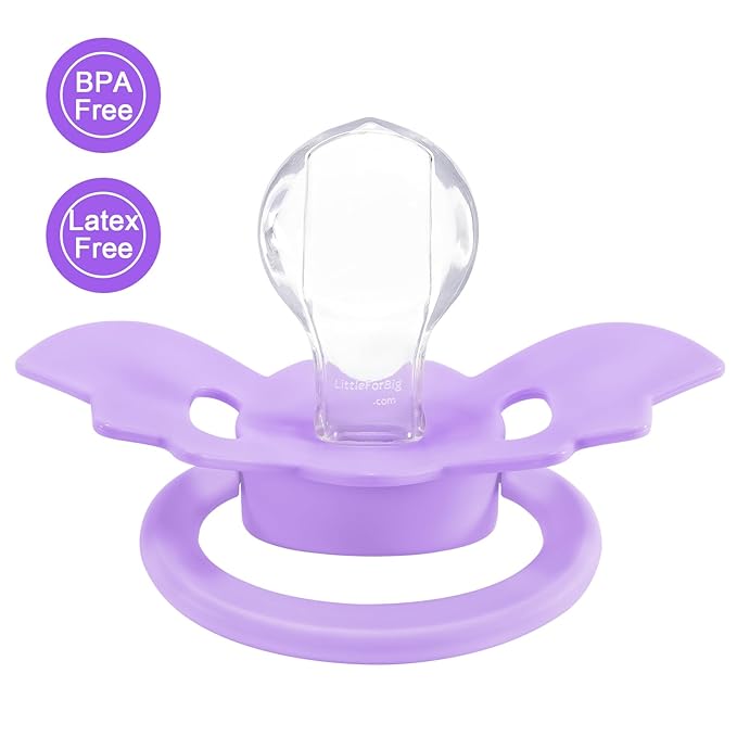 LittleForBig Bigshield Generation-II Adult Sized Pacifier - Baby Bat Pacifier Purple