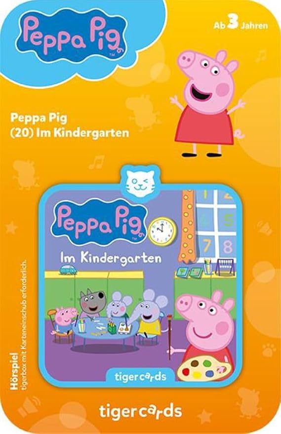 tigermedia TIG4527 tigercard-Radio Play for The tigerbox Touch, (20), Multicoloured, Im Kindergarten (Peppa Pig)