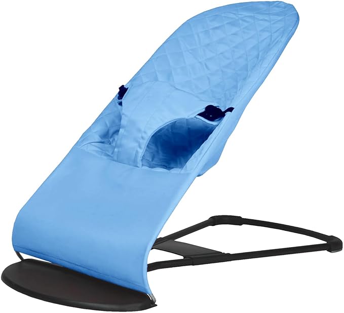 Fabric Seat for Bouncer - for BabyBjorn Replacement Cover Compatible with BabyBjörn Bouncer Bliss, Soft Breathable Machine Washable (Blue, Only Seat Cover)