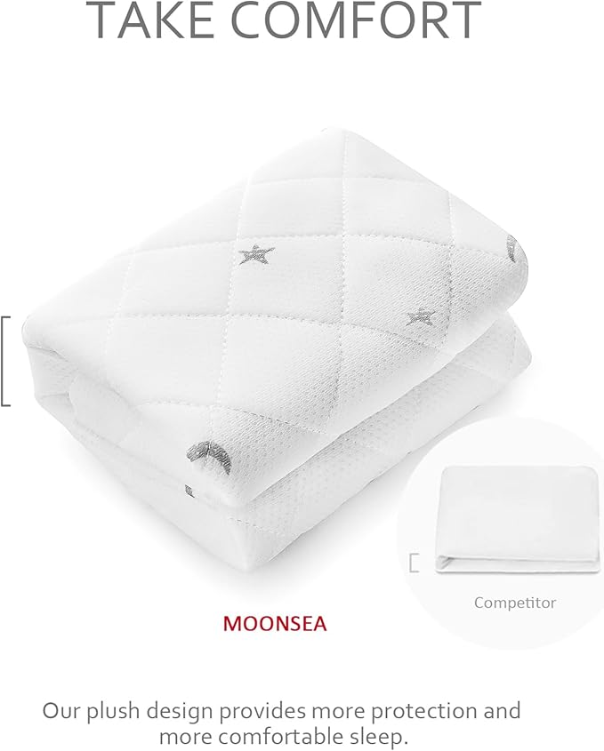 Waterproof Pack and Play Mattress Pad, Fit for Graco Pack 'n Play Travel Dome LX Playard, Breathable and Washable Mattress Sheets Fitted