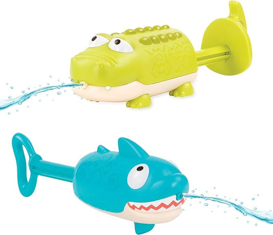 B. toys – Splishin’ Splash Animal Water Squirts Duo Pack – Fun Summer Bath Toys for Kids, Outdoor Water Play for Toddlers 18+ Months