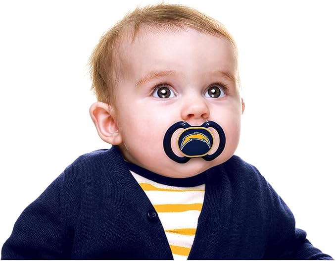 Baby Fanatic Pacifier 2-Pack - NFL Los Angeles Chargers - Officially Licensed League Gear