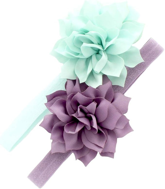 My Lello Petal Flower Headbands Baby - Girls - Toddler Stretchy Elastic Pair