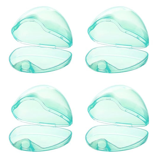 Accmor Pacifier Case, Pacifier Holder Case, Pacifier Container for Travel, BPA Free,Transparent Green, 4 Pack