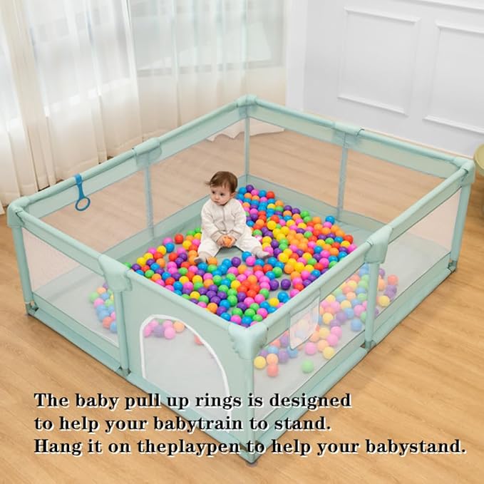 4 PCS Baby Pull Up Rings Robust Baby Pull Rings Crib Pull Rings Playpen Pull Up Rings Kids Walking Training Tool for Baby Kids