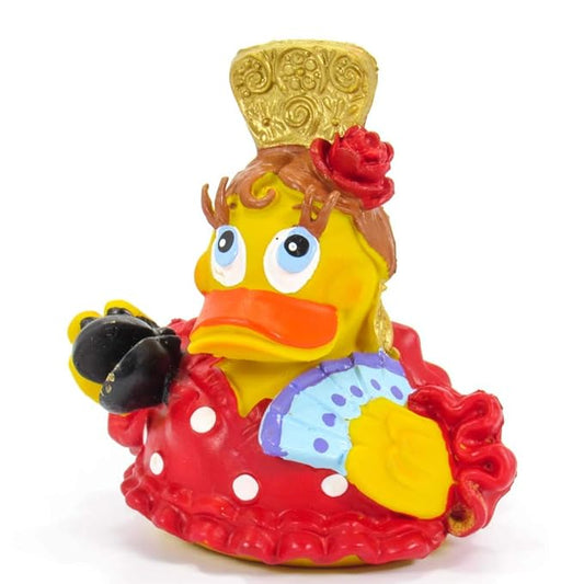 Flemeca Spanish Dancer Rubber Duck Bath Toy | All Natural, Organic, Eco Friendly, Squeaker | Imported from Barcelona, Spain