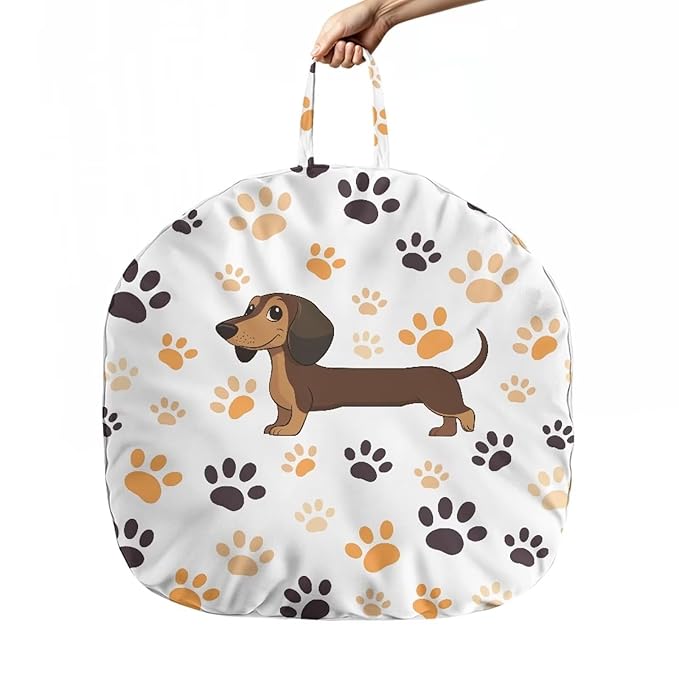 Cartoon Dachshund and Paws Baby Lounger Cover Lounger Cover for Boys Girls Comfy Fit Infant Lounger for Baby, Infant Removable Slipcover Breathable and Reusable