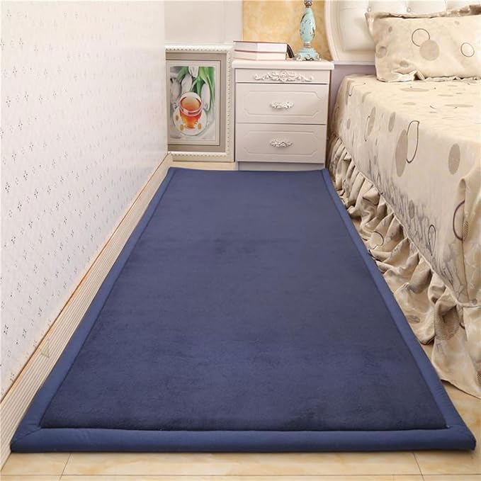 Play Crawling mat for Nursery Baby, Extra Soft Activity Floor Mat for Kids Playroom Bedroom-Navy Blue-200 * 220cm