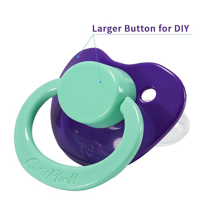 CutiePlusU Big Sized Pacifier Large Shield Purple Red Green
