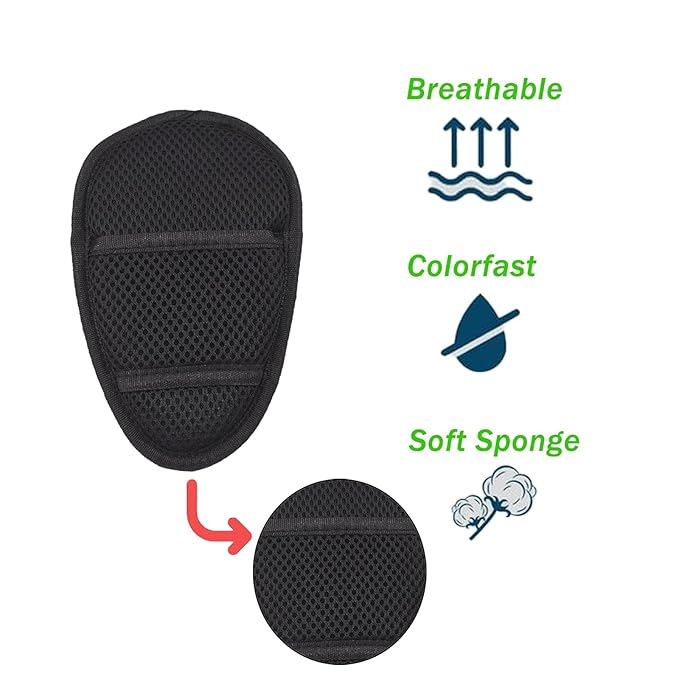 2 Pack Baby Stroller Seat Crotch Cushion Seat Harness Strap Covers for Baby Stroller, Universal Pram Harness Pads for Baby Seat Pushchair Seat Crotch Covers for Child Seats(Black)