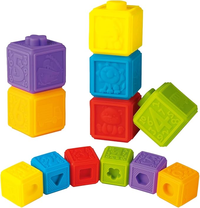 Stacking Blocks Toy for Baby 1-3 Years Preschool Educational Montessori Toys for Baby Gifts 1 2 3 Years Old