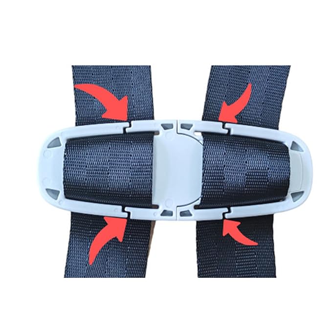 Seat Chest Harness Clip Car Seat Safety Belt Clip Buckle Lock Stroller Chest Clip Universal Replacement for Kids Trend Adjustable Guard (Black-N)