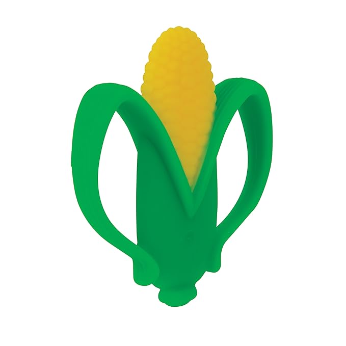 Nuby 2 Handle Silicone Fruit and Veggie Teether - 3+ Months, Assorted, 1pk