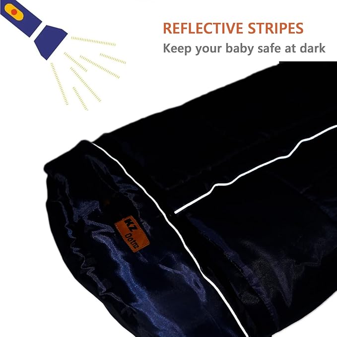 Stroller Footmuff, Winter Warm Waterproof Stroller Bunting Bag Fit All Stroller, with Non Skid Adjustable Fixing Cords and Adjust Hood, Stroller Cover for Winter/Stroller Accessory