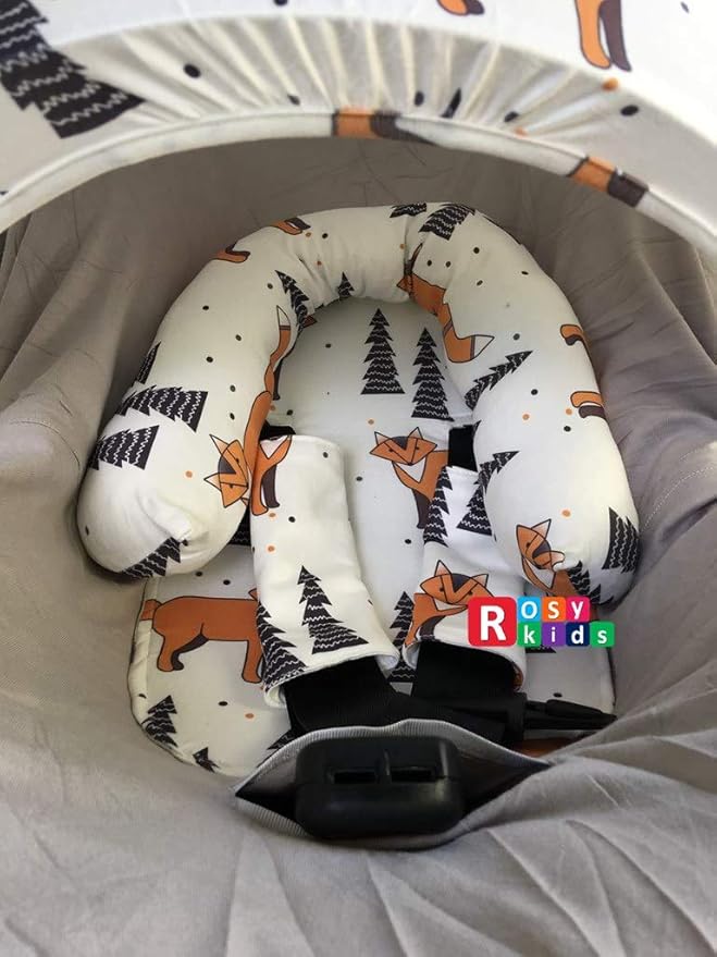 9pc Unisex Baby Boy Girl Ultimate Set of Infant Car Seat Cover Canopy Headrest Blanket Hat Nursing Scarf, 06JE03