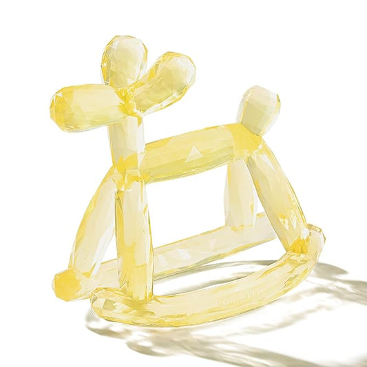 Crystal Jelly Baby Teether – Jellydog Teething Relief Toy for Infants 3-6 Months, Silicone Handheld Teething Toy, BPA-Free, Odorless, Prevents Choking, Safe for Babies (Citrine)