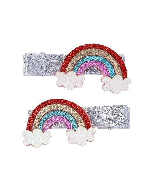 Baby Rainbow Cloud Headband Girls Hair Clips Pin Cloud Hair Band Rainbow Headwear BBG17 (Hair Clips-C)