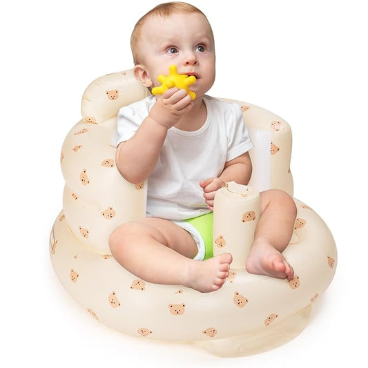 Inflatable Baby Seat - Blow Up Baby Chair Seats for Infants for Sitting Up 3 Months and Up, Inflatable Portable Sit Up Chair for Home, Floor, Travel