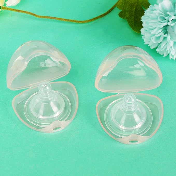 Accmor Pacifier Case, Pacifier Holder Case, Pacifier Container for Travel, BPA Free,Transparent Pink, 4 Pack