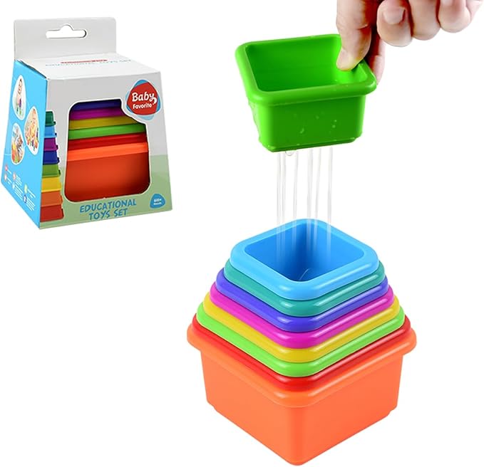 Baby Stacking Nesting Cups Toy, Montessori Toys for Toddlers 6+ Months