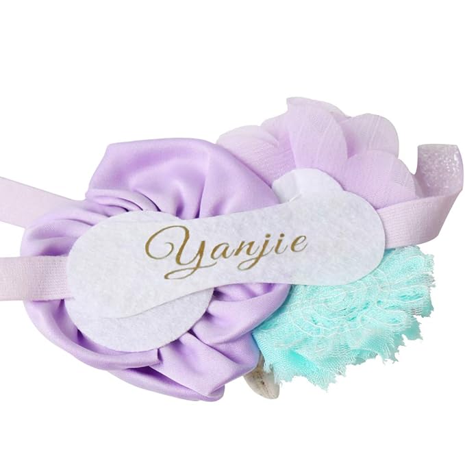 YanJie Baby Girls Starfish Glitter Headband & Hair Bows for Birthday Party Gift, Aqua Lavender (M, Gold)