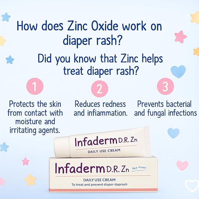 Infaderm Diaper Rash Cream for Baby – Fast Relief, Gentle Protection, 60g