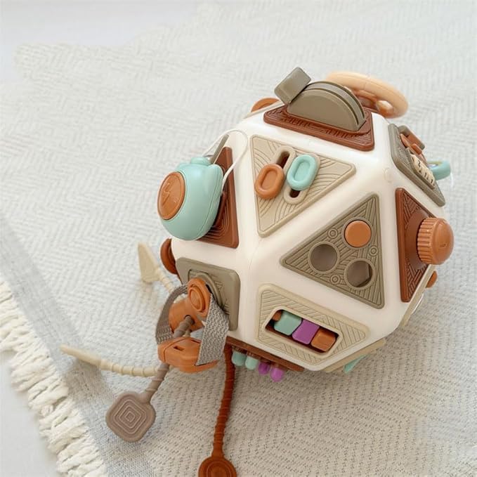 Womiluna 22-in-1 Toddler Busy Board Activity Cube Toys Montessori Toy for 1 2 Years Old Boys Girls Kids Early Education Toys for Baby Travel Sensory Toy 1st Birthday Gifts