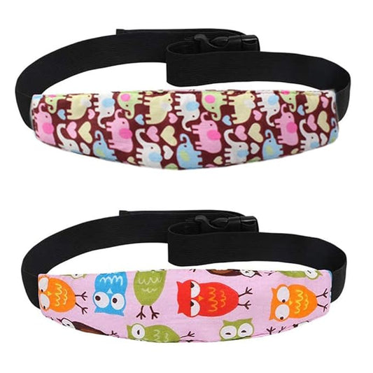 ZYNQACC 2PCS Baby Car Seat Head Support,Toddler Safety Car Seat Sleep Nap Aid Positioner Strap Belt Neck Protection Belt for Children and Kids(Pink, Blue) (Pink)