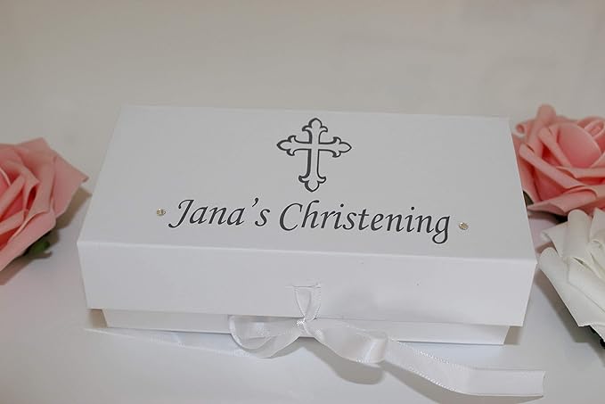 Personalized Pacifier and Pacifier Clip (0-6 or 6-18 Months) BPA-Free CAN BE STERILIZED - Christening Gift/Baptism Gift. Round, Flat and Orthodontic Nipple Available