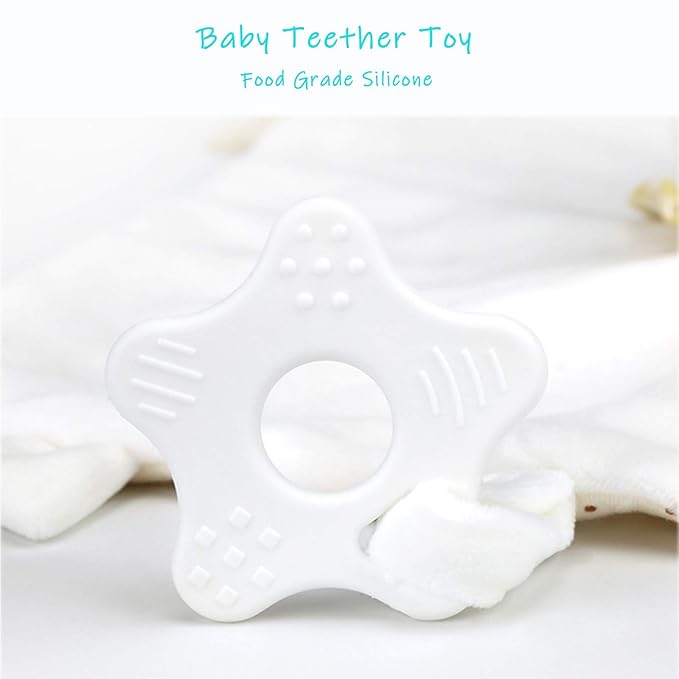 Lovey Bunny for Babies Soft Plush Tags Toy Stuffed Animal Security Blanket, Great Shower Gift for Newborn New Mom