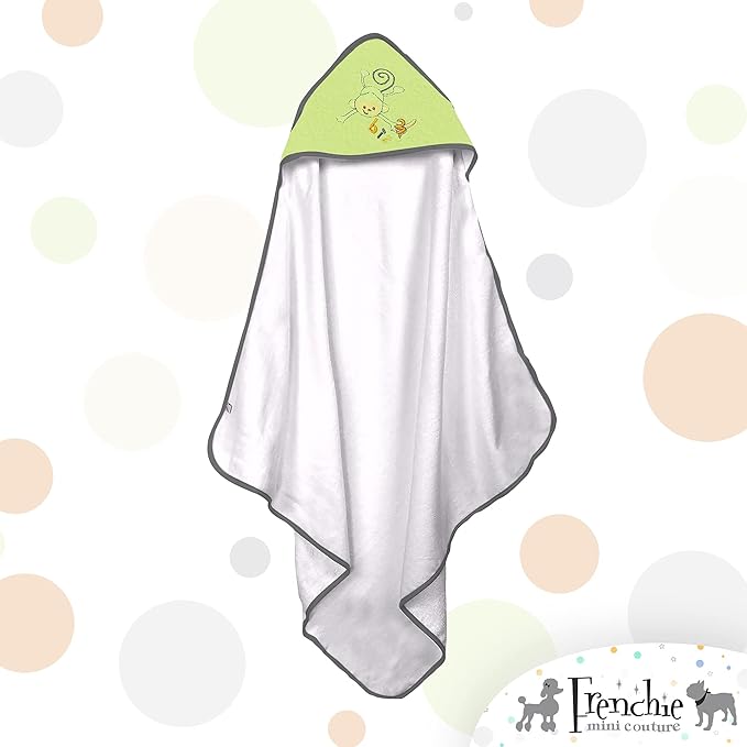 Frenchie Mini Couture, Hooded Bath Towels for Babies, 80% Cotton/20% Polyester, Wild Animal Design Baby Bath Towel Set, Pack of 3
