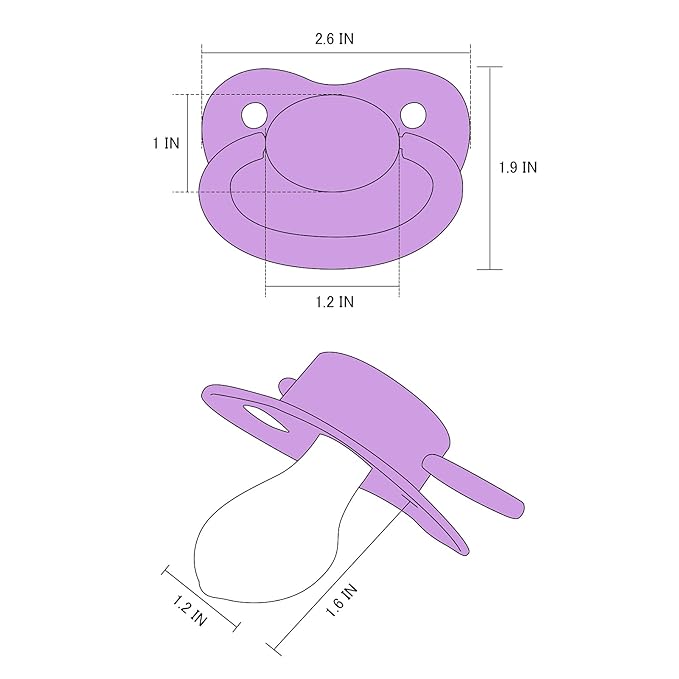 LittleForBig BigShield Generation-1 Pacifier Lightpurple
