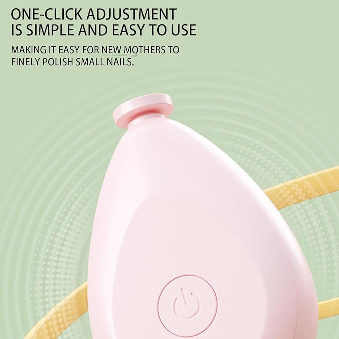 Baby Electric Nail Trimmer - Portable Battery Operated Toddler Nail Clipper, Electric Nail Clipper | Lightweight Baby Nail Clippers with 4 Grinding Heads, Newborns Nail File for Toes and Fingernails,