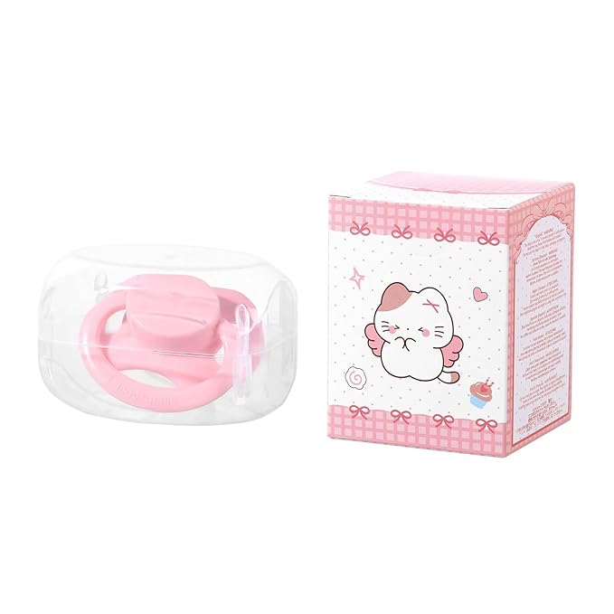 Landofgenie Adult Size Large Shield Pacifiers Bone Shaped Cutie Pacifier Pink