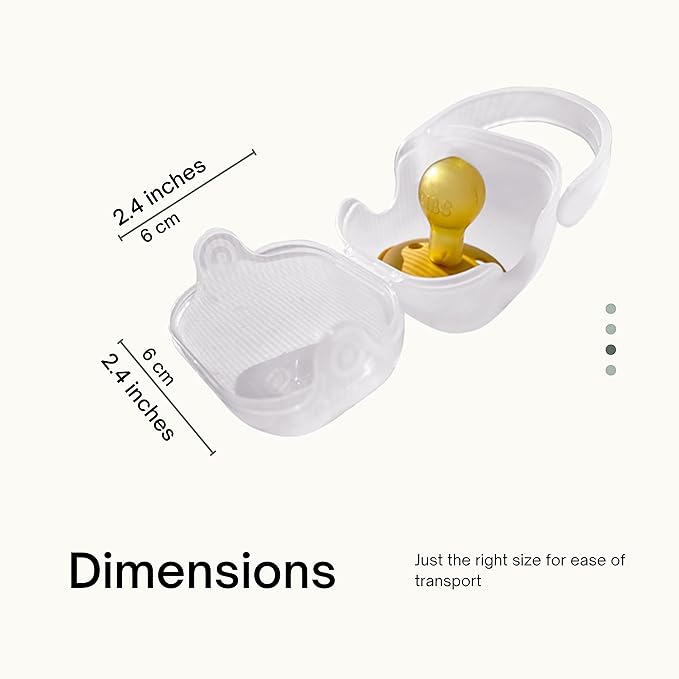 purifyou BPA-Free baby pacifier holder & Nipple Shield Cases - Set of 3 Clear Pacifier case for diaper bag & Stroller - Pacifier Box for Travel - Keeps Baby’s Binkies Clean and Accessible