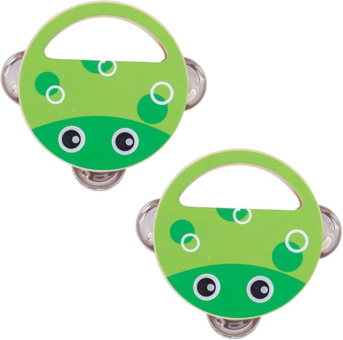 Bigjigs Toys Wooden Hand Shakers (Pack of 2 - Frog) - Musical Toys