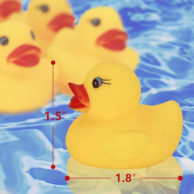 Novelty Place Rubber Duck Baby Bath Toy Set – 24PCS Cute Floating Ducky Toys for Kids, Toddlers & Babies, Fun Water Playtime Accessories for Bath, Pool & Party Decorations