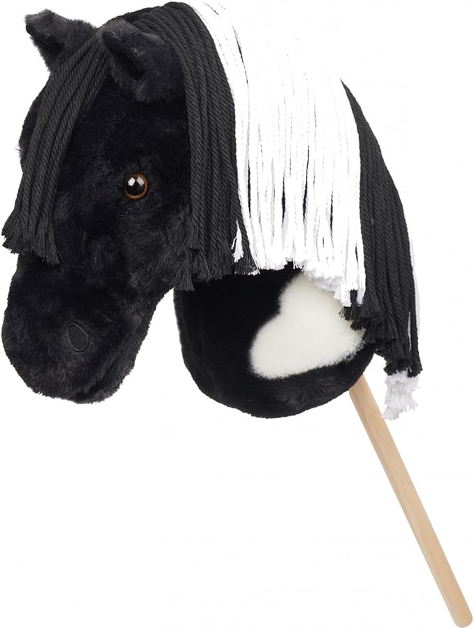 LeMieux Hobby Horse Razzle - Black and White Piebald - Realistic Head - Perfect for Kids