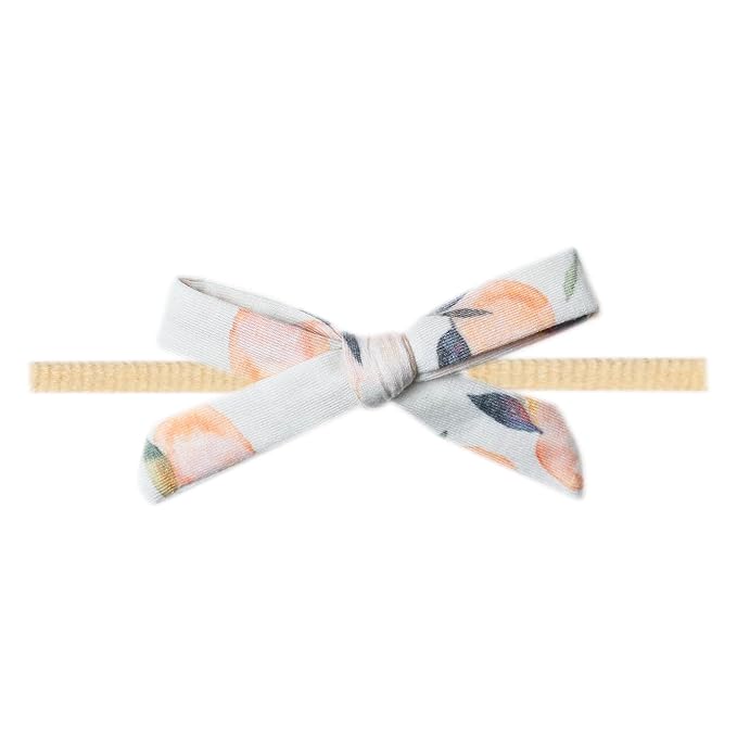 Copper Pearl Ribbon Baby Bow Caroline