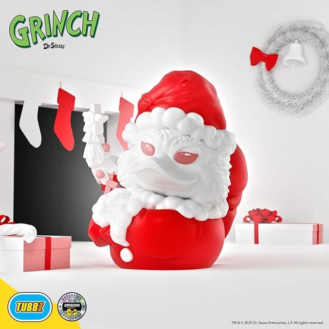 TUBBZ Amazon Exclusive: The Grinch Book White Santa Costume Collectible Vinyl Rubber Duck Figure