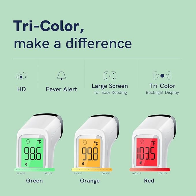 No-Touch Thermometer LCD White + LED White